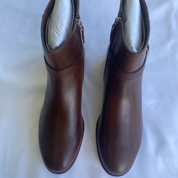 Brand New Ralph Lauren Ankle Boots Brown Size 9.5B - Picture 1 of 5